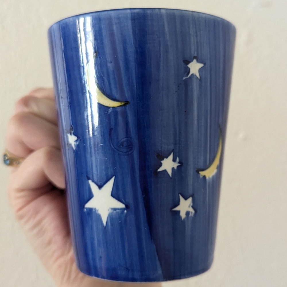 SOLD! Blue Starry Night Mug - Picture 3 of 10
